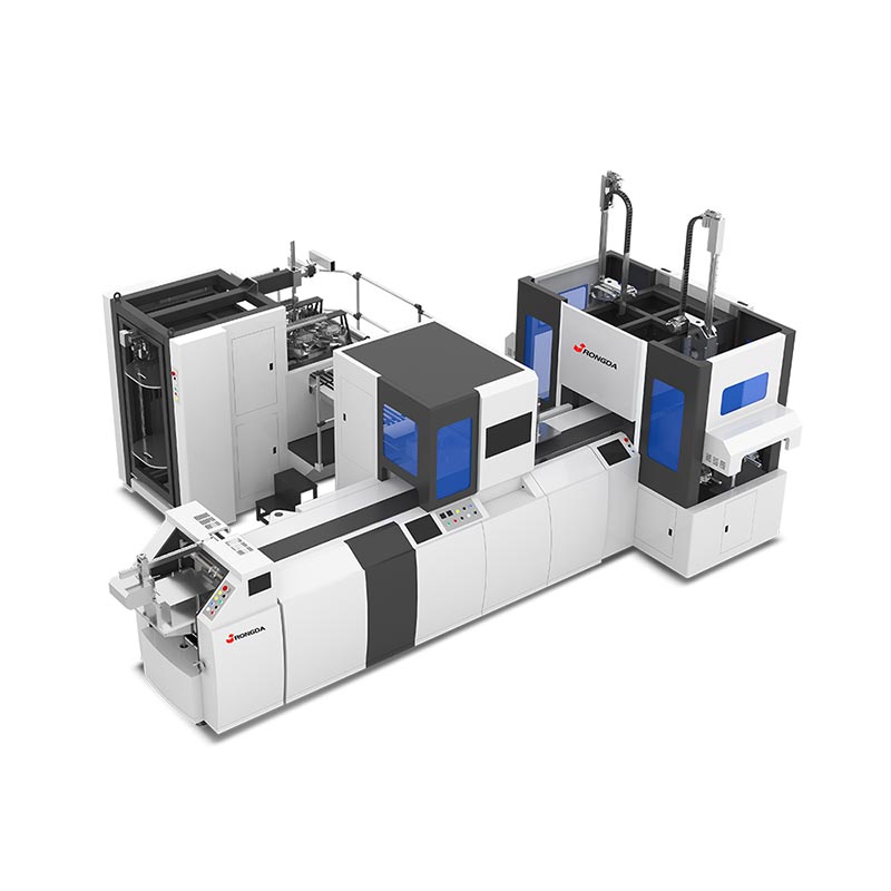 Automatinė dvigubos stoties standžiųjų dėžių gamybos mašina